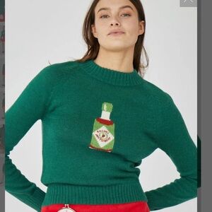 Green Graphic Women's Sweater